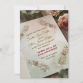 Blush & Breeze - Moderne romantische Hochzeitseinl Einladung (Vorderseite)