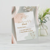 Blush & Breeze - Moderne romantische RSVP-Karte (Stehend Vorderseite)