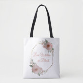 Blush & Breeze Wedding Tote Bag - Elegante Moderne Tasche (Vorderseite)