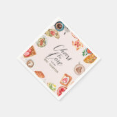 Blush Bridal Brunch Waffeln Pfannkuchen Serviette (Ecke)