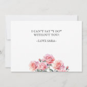 Blush Bride Best friend Will You Be My Bridesmaid Einladung (Rückseite)