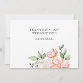 Blush Bride Best friend Will You Be My Bridesmaid Einladung (Rückseite)