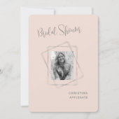 Blush Bride Foto Brautparty Rounded Einladung (Vorderseite)