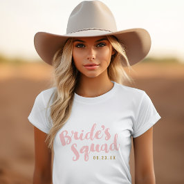 Blush Bride Squad Personalisiert Bachelorette T-Shirt