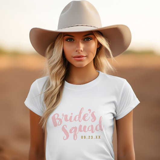 Blush Bride Squad Personalisiert Bachelorette T-Shirt