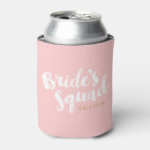 Blush Bride's Squad Personalisiertes Brautparty Ge Dosenkühler (Kanne Vorderseite)
