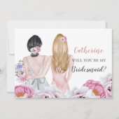 Blush Bridge Bester Freund wirst du meine Bridesma Einladung (Vorderseite)