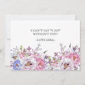 Blush Bridge Bester Freund wirst du meine Bridesma Einladung (Rückseite)