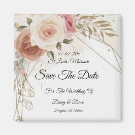 Blush Brown Save the Date Magnet Einladung
