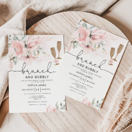 Blush Brunch und Brautdusche Einladung