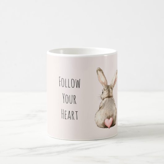 Blush Bunny Rabbit Heart Kaffeetasse (Mittel)