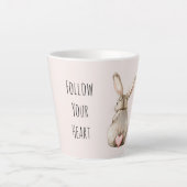 Blush Bunny Rabbit Heart Milchtasse (Vorderseite)