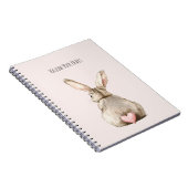 Blush Bunny Rabbit Herz Notizblock (Rechte Seite)