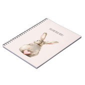 Blush Bunny Rabbit Herz Notizblock (Linke Seite)