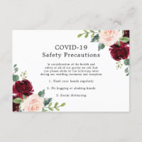 Blush & Burgund Blumenzwiebeln COVID-19 Sicherheit