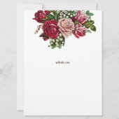 Blush Burgund Rote Rustikale Rose Hochzeit Land Einladung (Rückseite)