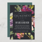 BLUSH BURGUNDDISCHE VERLOBUNG EINLADUNG (Vorne/Hinten)