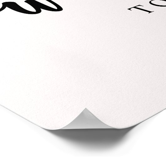 Blush Burgundy Begrüßungszeichen Poster (Ecke)