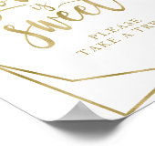 Blush Burgundy Bloral Liebe ist süßes Zeichen Poster (Ecke)