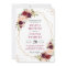 Blush Burgundy Bloral Modern Gold Frame Wedding