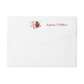 Blush Burgundy Bloral String Lights Hochzeit (Rückseite)