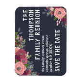 Blush Burgundy Blume Wiedersehen Save the Date Magnet (Vertikal)