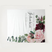 Blush Burgundy Brautparty Background Foto-Stand Wandteppich (Vorderseite (Horizontal))