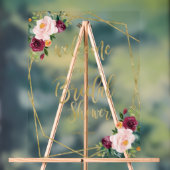 Blush Burgundy Brautparty Willkommen Acrylschild (Neutral)