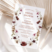 Blush Burgundy Bridal Dusche Einladung