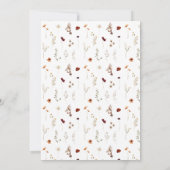 Blush Burgundy Bridal Dusche Einladung (Rückseite)