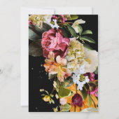 Blush Burgundy Dark Moody Blume Abschluss Ankündigung (Rückseite)