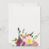 BLUSH BURGUNDY FLORAL COUPLES DUSCHE EINLADUNG (Rückseite)