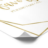 Blush Burgundy Floral Favoriten Zeichen Poster (Ecke)