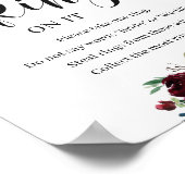 Blush Burgundy Floral legte einen Ring auf sein Sp Poster (Ecke)