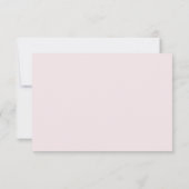Blush Burgundy Floral Modern Wedding RSVP (Rückseite)