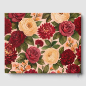 Blush Burgundy Floral Water Wedding Gästebuch (Rückseite)