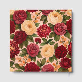 Blush Burgundy Floral Water Wedding Gästebuch (Rückseite)