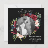 Blush Burgundy Foto Parco Civico-Ciani Save The Date (Vorderseite)