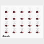 Blush Burgundy Gevor Stickers Umschlag Aufklebers (Blatt)