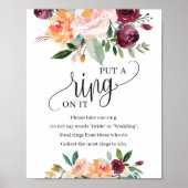 Blush burgundy Marigold setzte einen Ring auf das  Poster (Vorne)