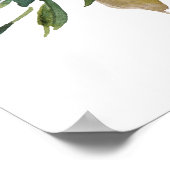 Blush burgundy Marine Blues Hochzeitszeichen Poster (Ecke)