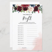 Blush burgundy Marine Blumenstrauß der Preis ist d (Vorne/Hinten)