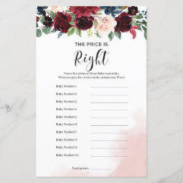 Blush burgundy Marine Blumenstrauß der Preis ist d