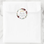 Blush Burgundy Quinceañera Vielen Dank Runder Aufkleber (Tasche)