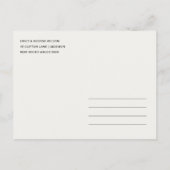 BLUSH BURGUNDY ROSE BLLORAL WEDY DANKE ANKÜNDIGUNGSPOSTKARTE (Rückseite)