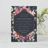 BLUSH BURGUNDY ROSE FLORA BABY SHOWITE DANKESKARTE (Stehend Vorderseite)