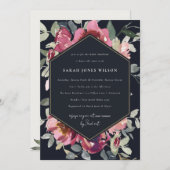 BLUSH BURGUNDY ROSE FLORA BABY SHOWITE DANKESKARTE (Vorne/Hinten)