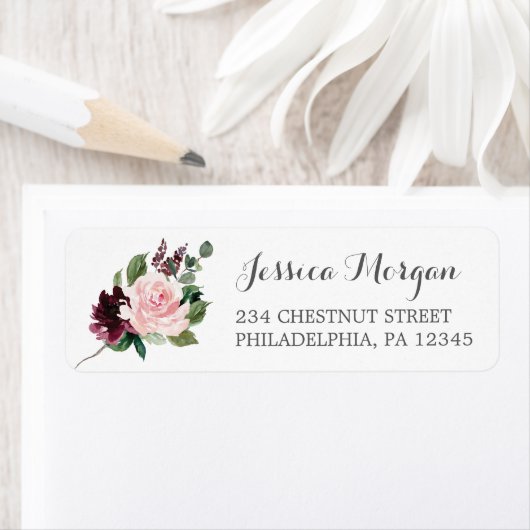 Blush Burgundy Rücksendeadresse (Insitu)