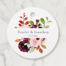 Blush Burgundy Wasserfarben Herbstblütenhochzeit