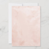 Blush Burgundy Watercolor Babydusche & Brunch Einladung (Rückseite)